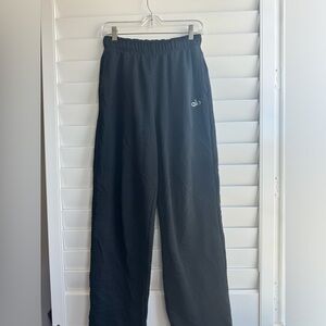 All black straight leg sweatpants